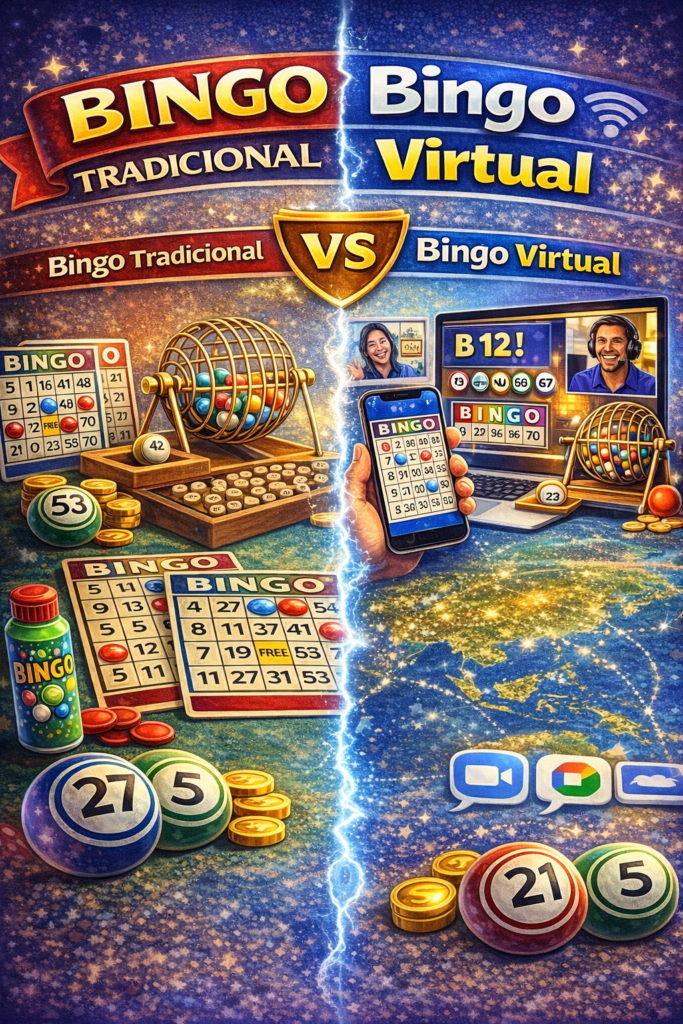 Bingo tradicional vs bingo virtual