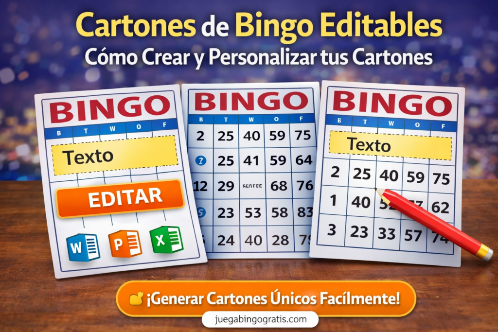 Cartones de Bingo Editables Cómo Crear y Personalizar tus Cartones