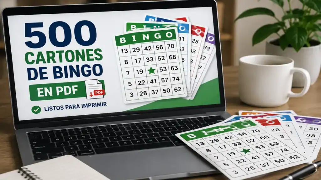 500 cartones de BINGO GRATIS listos para imprimir