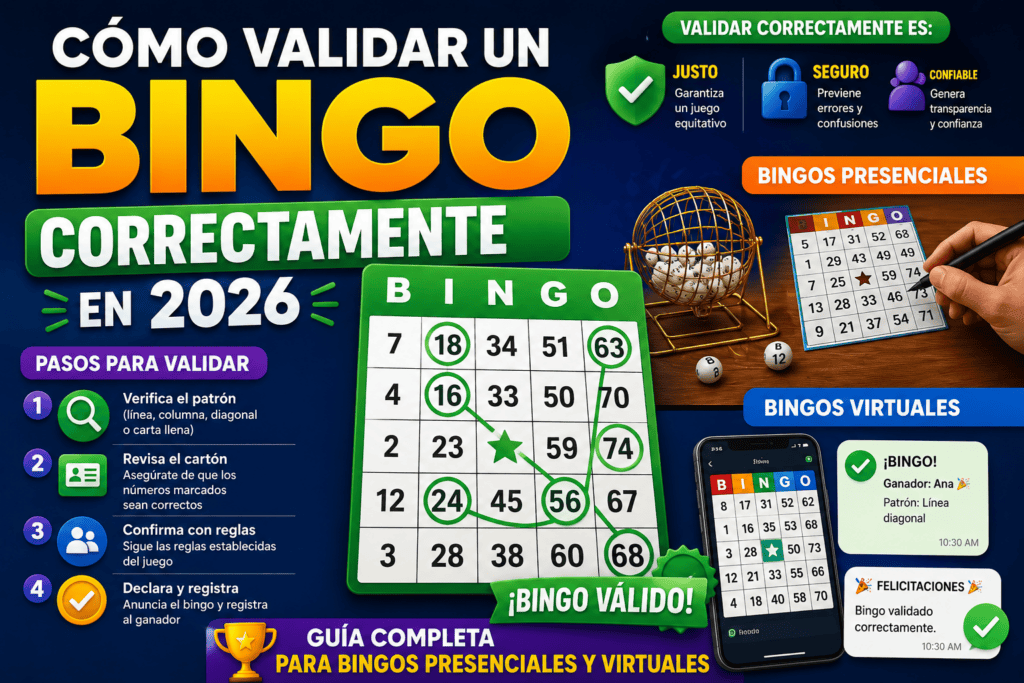 Cómo Validar un Bingo Correctamente en 2026: Guía Completa para Bingos Presenciales y Virtuales
