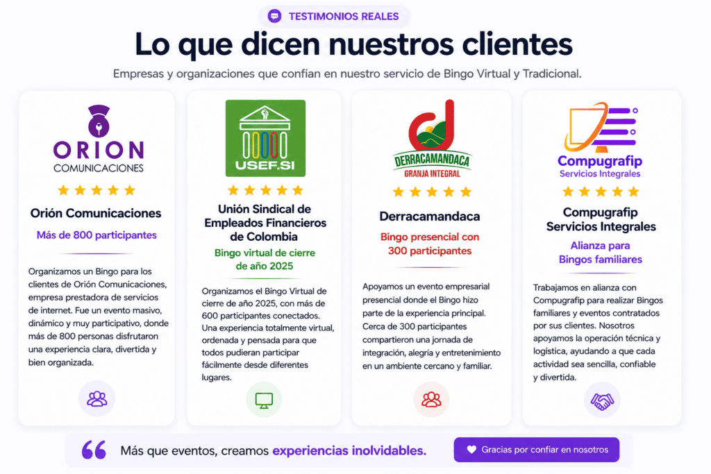 Lo que dicen nuestros clientes Juegabingogratis.com
