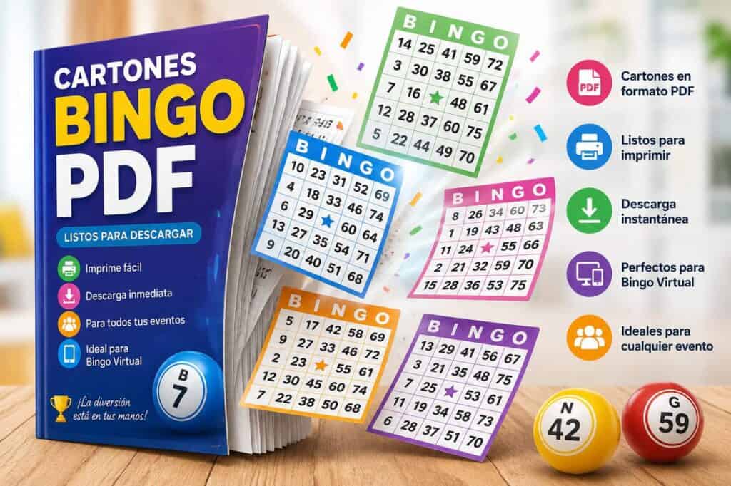 Cartones PDF para Bingo Virtual: Descargas Gratis y Herramientas Profesionales para Organizar un Bingo Fácil y Divertido