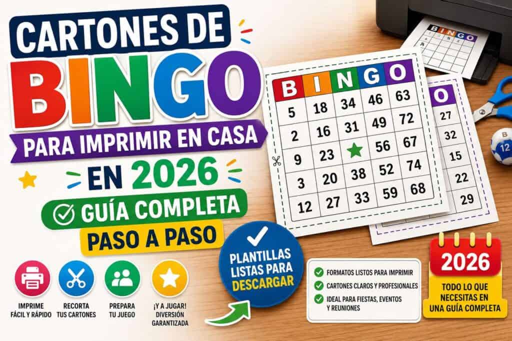 Cartones de Bingo para Imprimir en Casa en 2026: Guía Completa Paso a Paso
