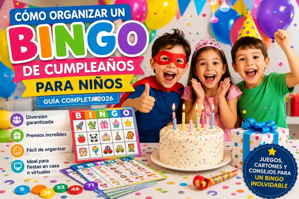 Bingo de Cumpleaños para niños 2026