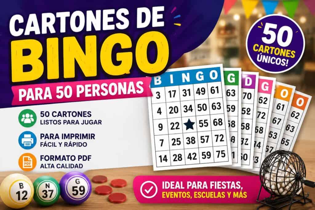 Cartones de Bingo para 50 Personas: Guía Completa para Organizar un Bingo Exitoso