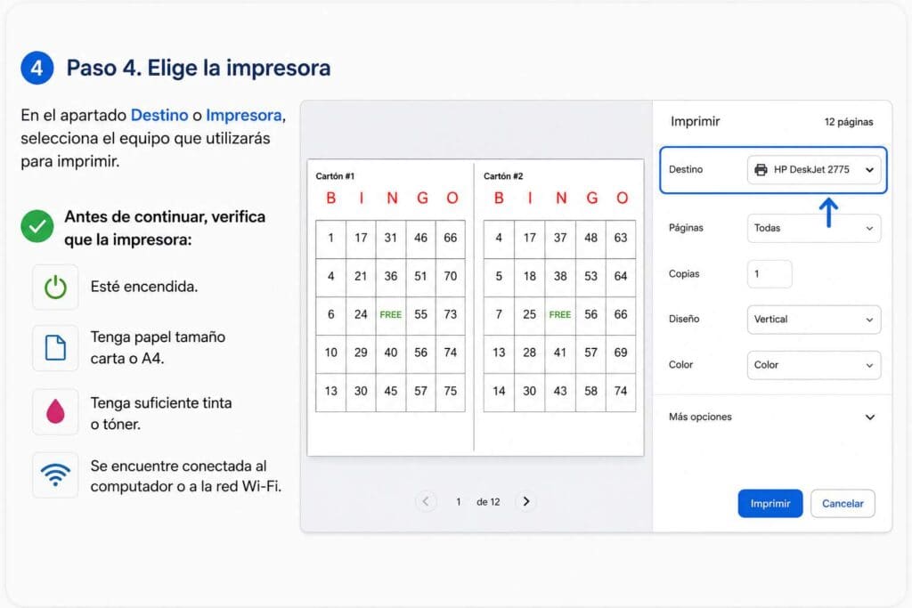 Paso 4. elige la impresora